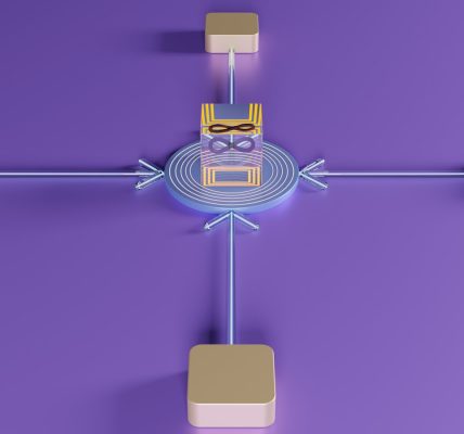 Workflow Editor mit verbundenen Nodes auf einem Bildschirm