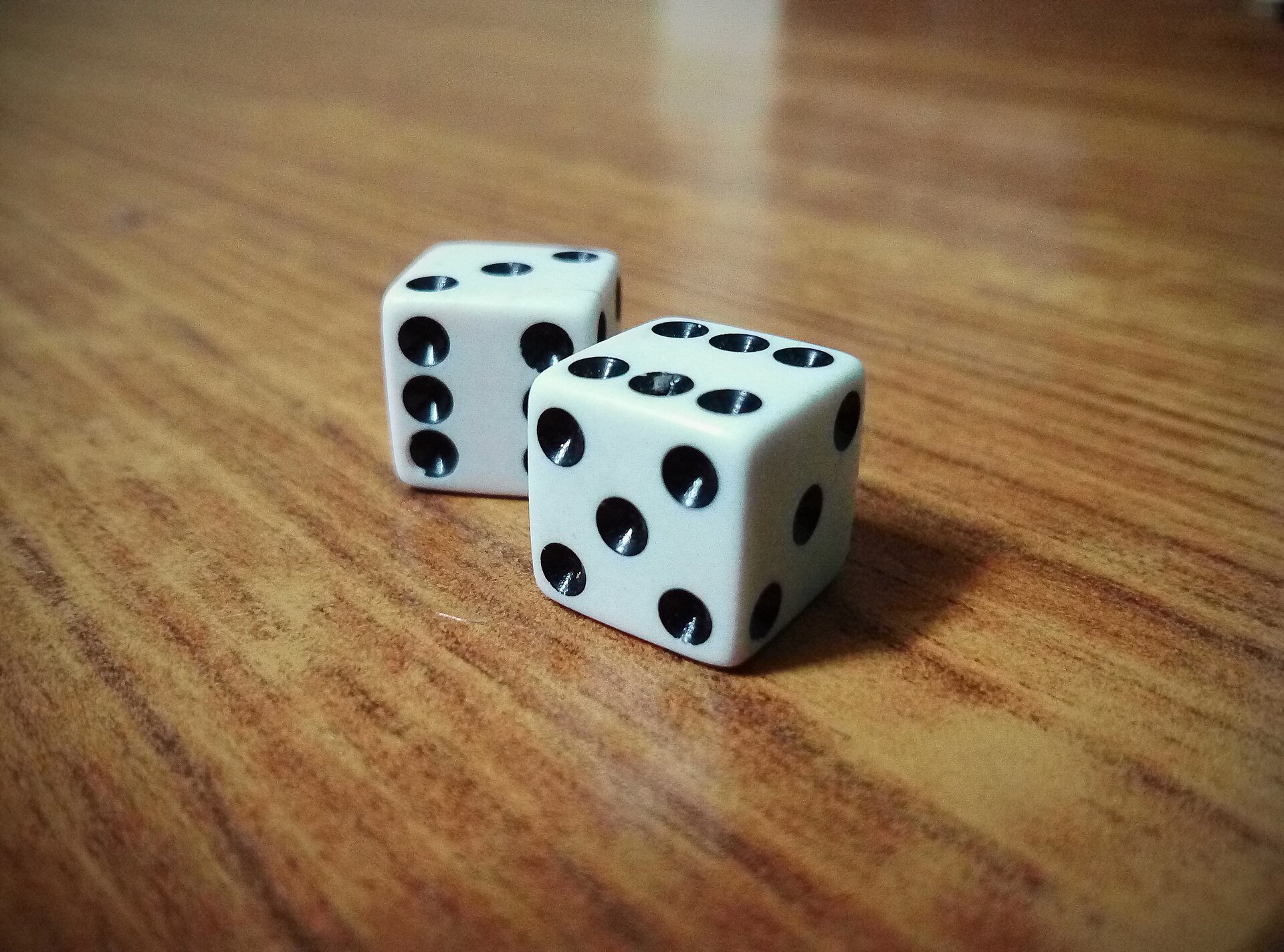 dice on table
