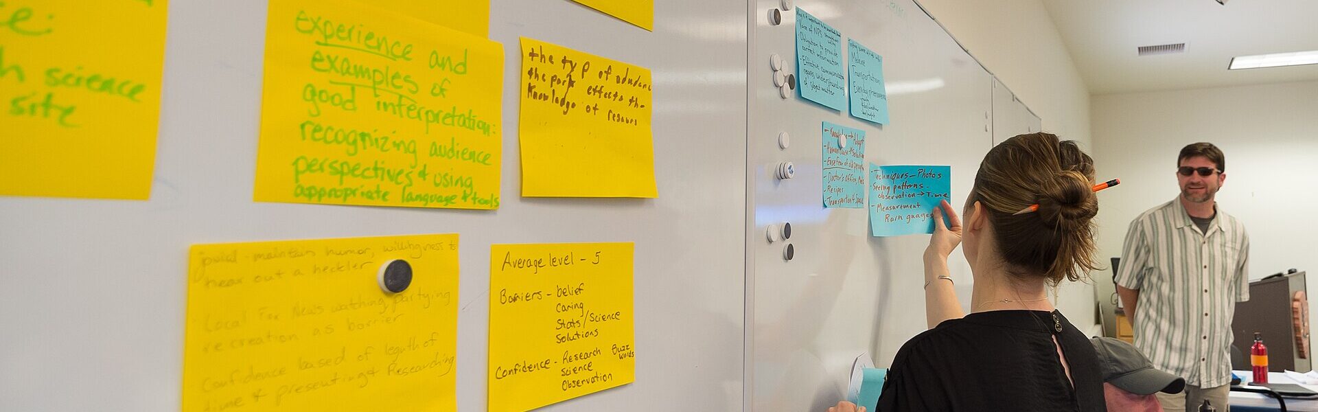 sticky notes whiteboard