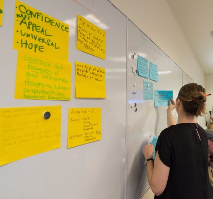 sticky notes whiteboard