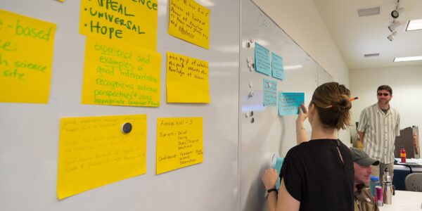 sticky notes whiteboard