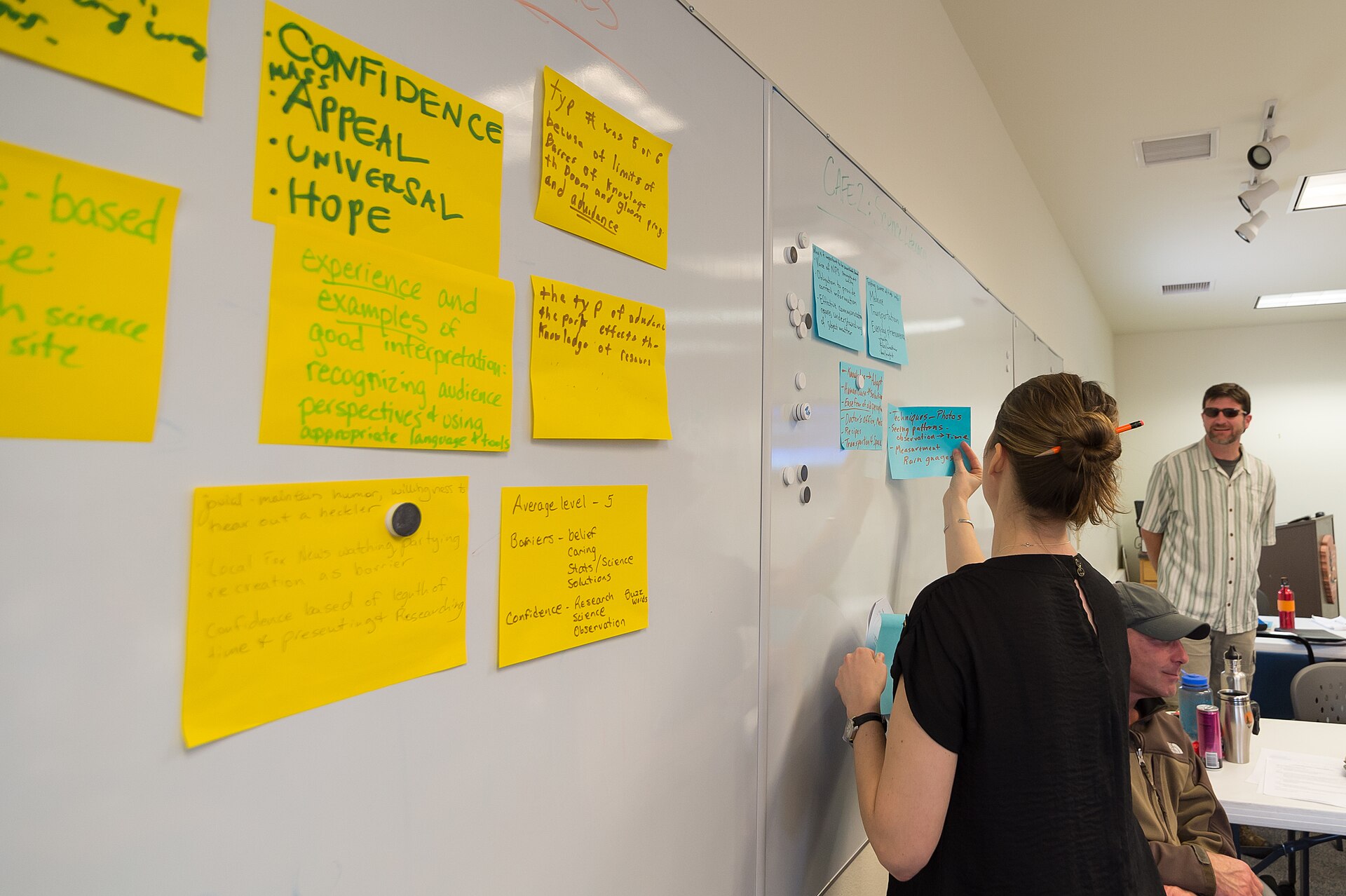 sticky notes whiteboard