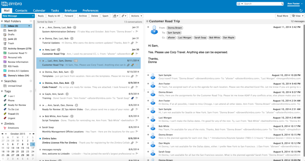 Computerbildschirm zeigt ein ge&ouml;ffnetes E-Mail-Postfach mit mehreren ungelesenen Nachrichten